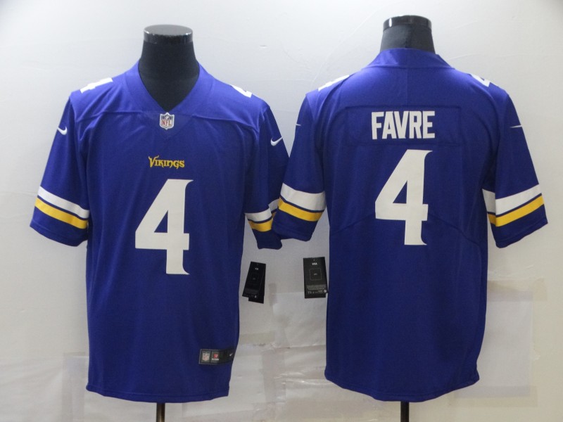 Minnesota Vikings #4 Brett Favre Purple Vapor Untouchable Limited Stitched Jersey - Zenithce