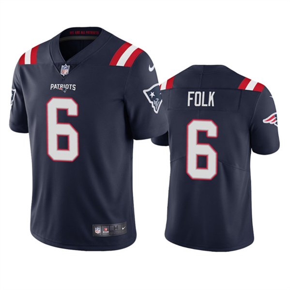 New England Patriots #6 Nick Folk Navy Vapor Untouchable Limited Stitched Jersey - Zenithce