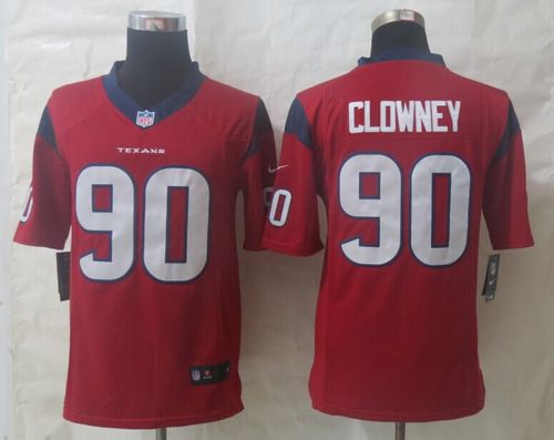 Texans #90 Jadeveon Clowney Red Alternate Stitched Limited Nike Jersey - Zenithce