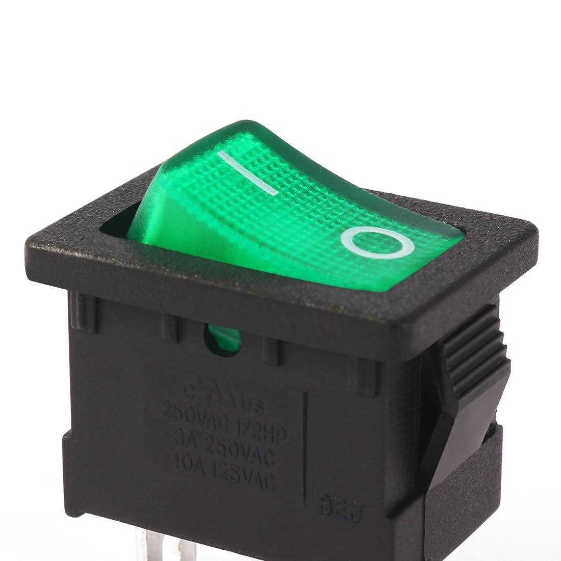 uxcell Ac 125v/12a 250v/10a Spdt 3P 3 Position On-Off-On Rocker Switch Black - Zenithce