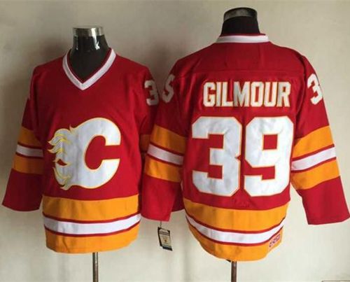 Flames #39 Doug Gilmour Red CCM Throwback Stitched Jersey - Zenithce