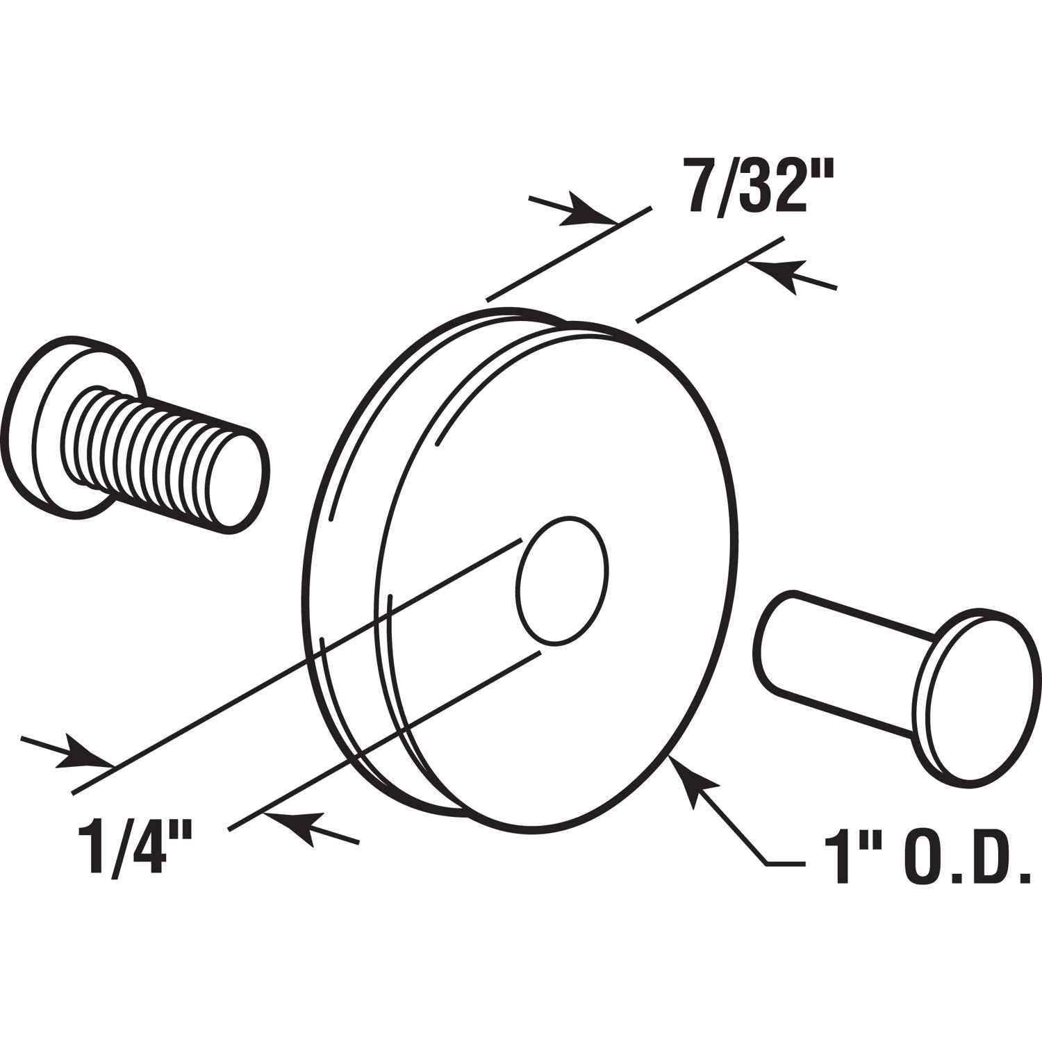 Prime-Line 0.87-in Door-Mount Sliding Closet Door Roller - Zenithce