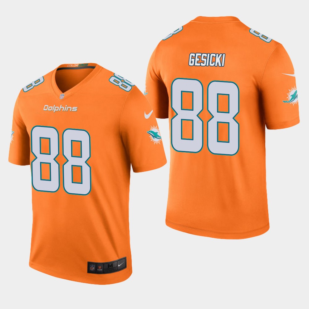 Miami Dolphins #88 Mike Gesicki Orange Stitched Jersey - Zenithce