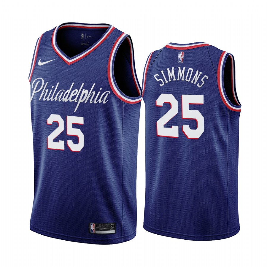 76ers #25 Ben Simmons Navy 2019-20 City Edition Swingman Jersey - Zenithce