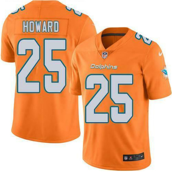 Miami Dolphins #25 Xavien Howard Orange Vapor Untouchable Limited Stitched Jersey - Zenithce