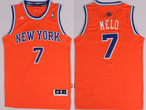 New York Knicks #7 Melo Nickname Orange Swingman Jersey - Zenithce
