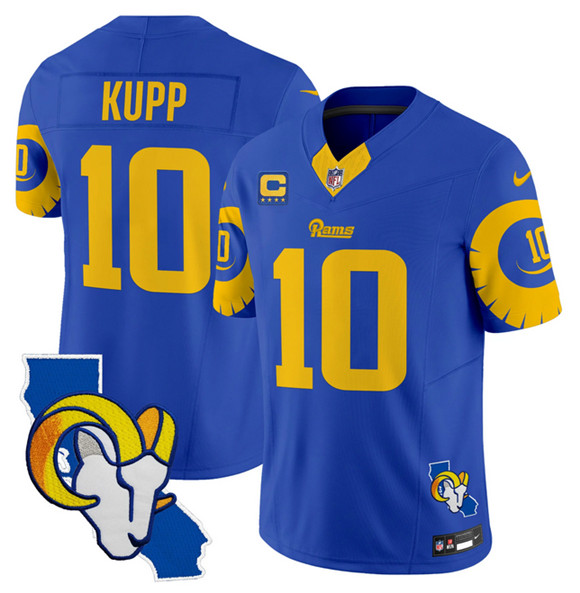 Los Angeles Rams #10 Cooper Kupp Royal 2025 4-Star C Patch F.U.S.E. V2 Limited Stitched Jersey - Zenithce