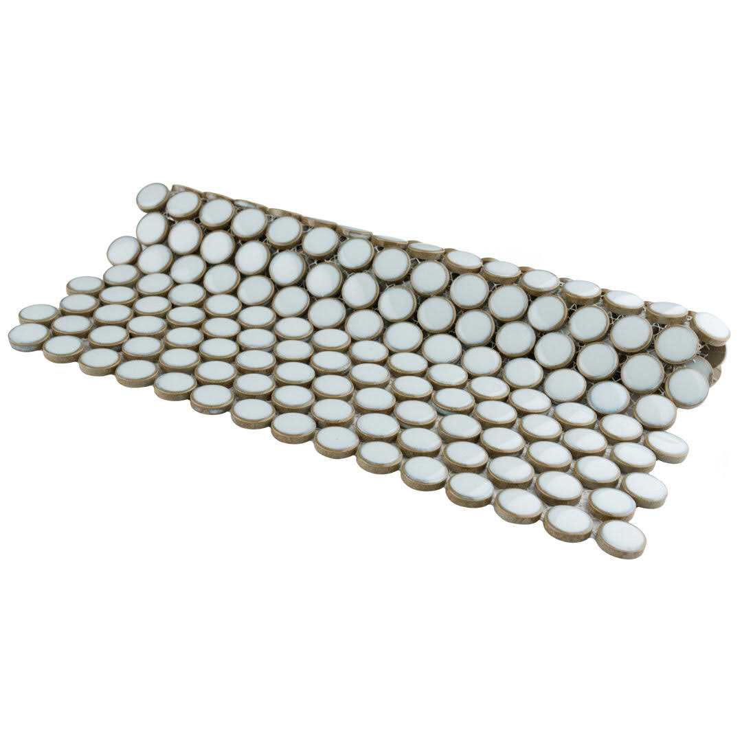 Hudson Penny Round .80 x .80 Porcelain Penny Round Mosaic Wall & Floor Tile Merola Tile - Zenithce