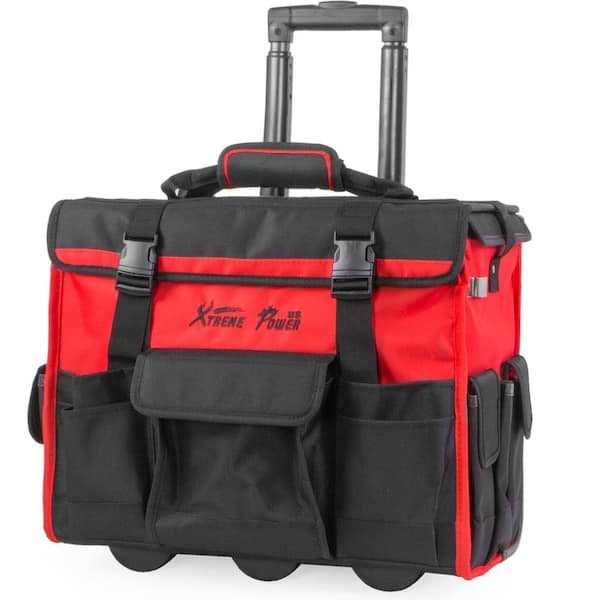 Xtremepowerus Rolling Tool Bag 18 with Wheels Portable Storage Organizer - Zenithce