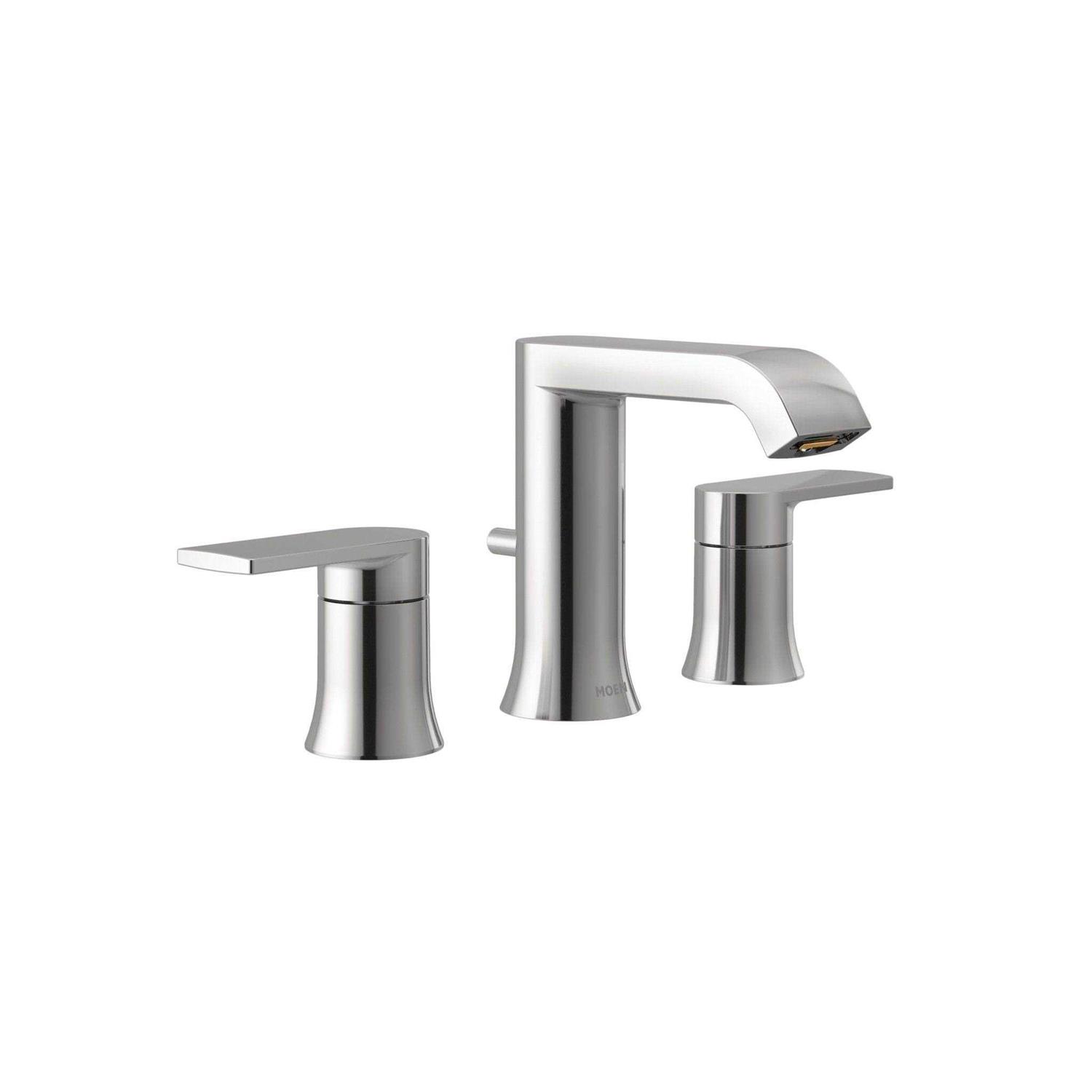 Moen T6420 Eva Two Handle Widespread Bathroom Faucet Chrome - Zenithce