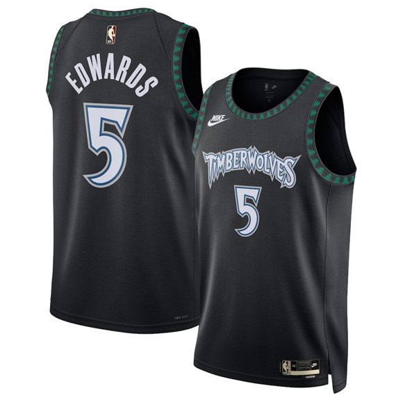Minnesota Timberwolves #5 Anthony Edwards Anthony Edwards Black 2025 Classic Edition Stitched Jersey - Zenithce