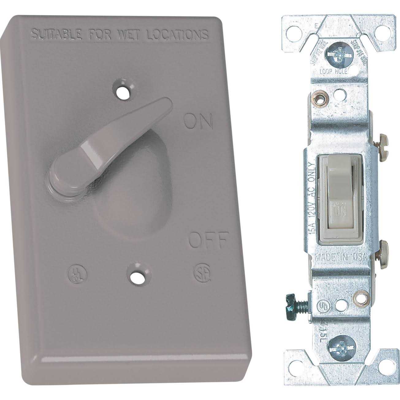 Sigma Engineered Solutions Rectangle Metal 1 gang Lampholder Cover - Zenithce