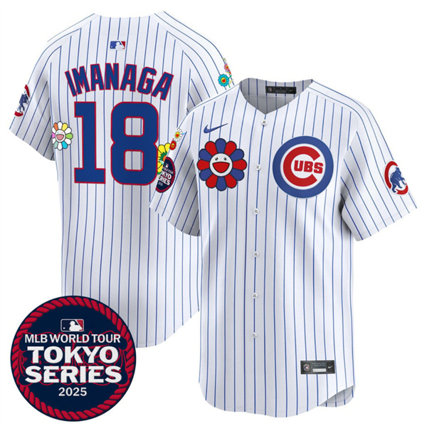 Chicago Cubs #18 Shōta Imanaga White 2025 Tokyo Series Limited Stitched Jersey - Zenithce