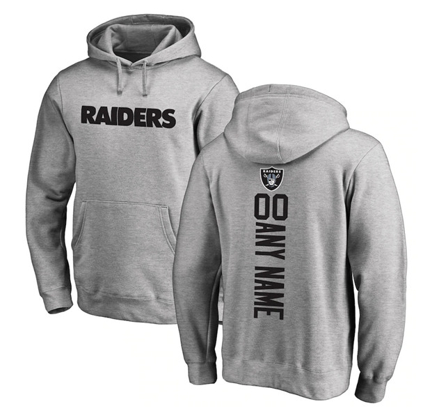 Las Vegas Raiders Customized Custom Gray Pullover NFL Hoodie - Zenithce