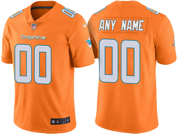 Miami Dolphins Orange Customized Vapor Untouchable Limited Stitched NFL Jersey - Zenithce