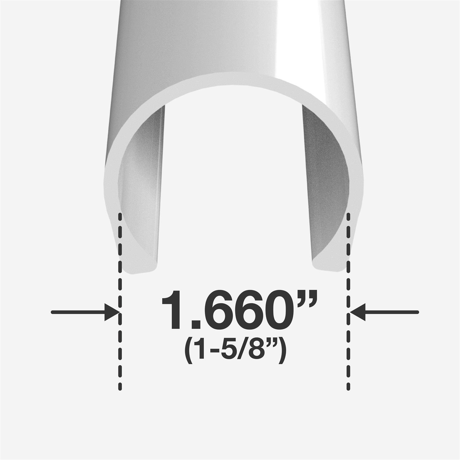 Formufit 1-1/4 in. x 40 Pipe Clamp Schedule 40 Rigid PVC Material Clip - Zenithce
