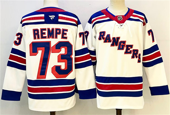 New York Rangers #73 Matt Rempe White 2024-25 Away Stitched Jersey - Zenithce