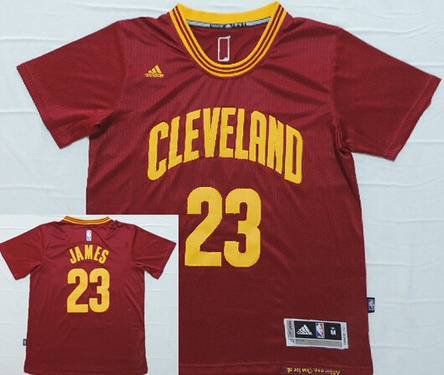Cleveland Cavaliers #23 LeBron James Revolution 30 Swingman 2014 New Red Short-Sleeved Jersey - Zenithce