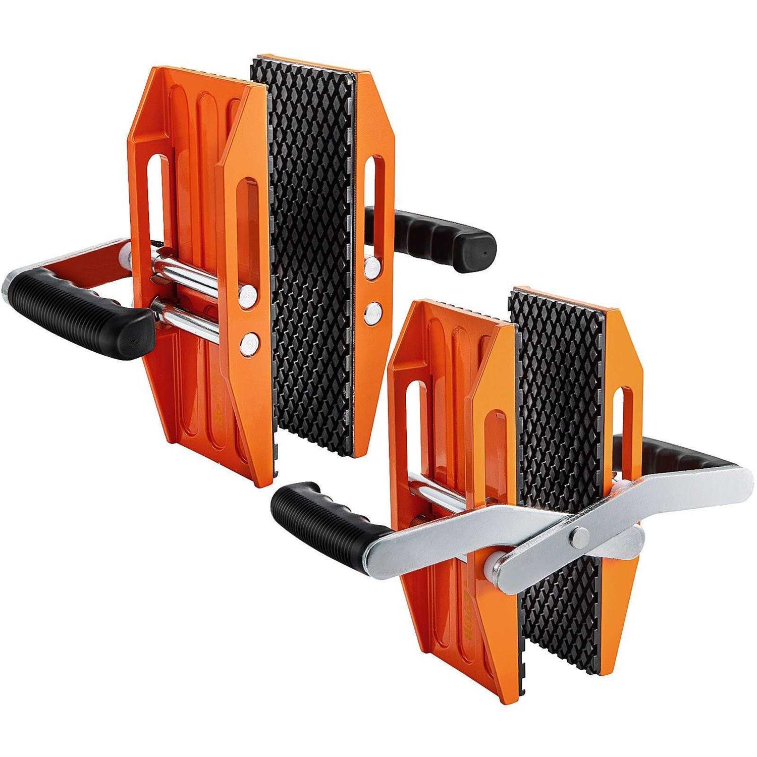 VEVOR 2 PCS Double Handed Stone Carrying Clamps Granite Lifting Tools with Slip-proof Rubber Pads - Zenithce