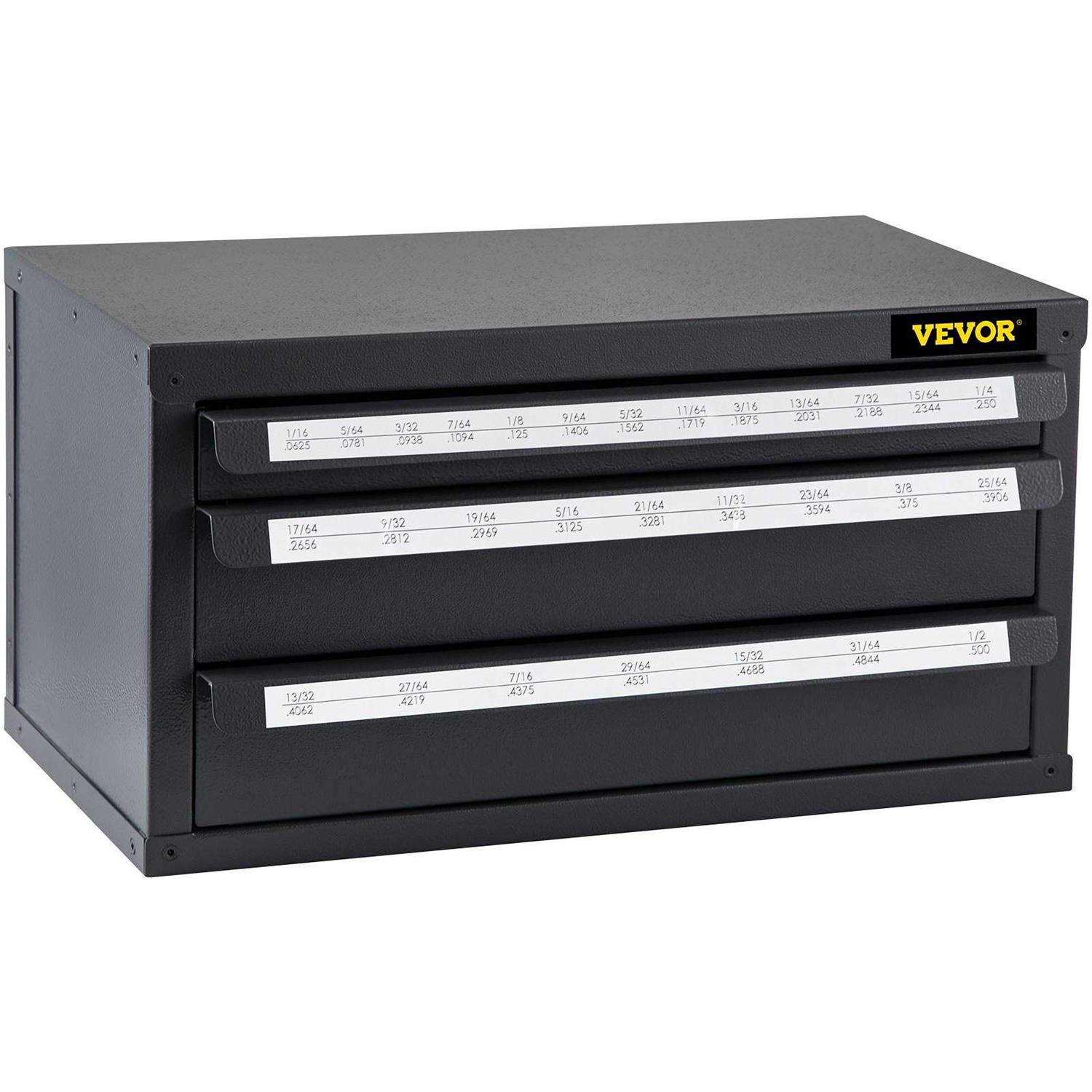 VEVOR Drill Bit Dispenser Cabinet Three-Drawer Drill Bit Dispenser - Zenithce