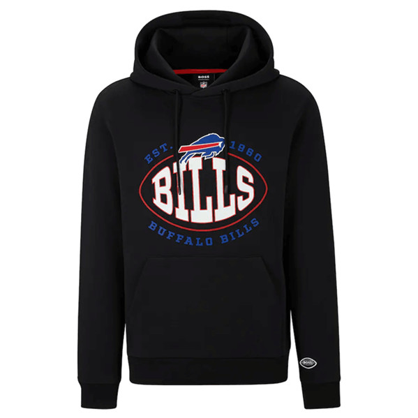 Buffalo Bills Black BOSS X Touchback Pullover Hoodie - Zenithce