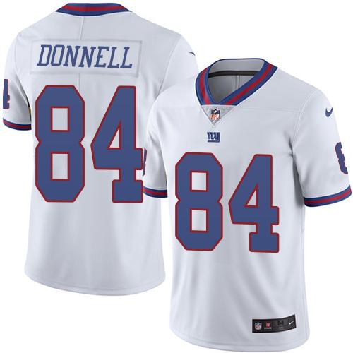 Giants #84 Larry Donnell White Stitched Limited Rush Nike Jersey - Zenithce