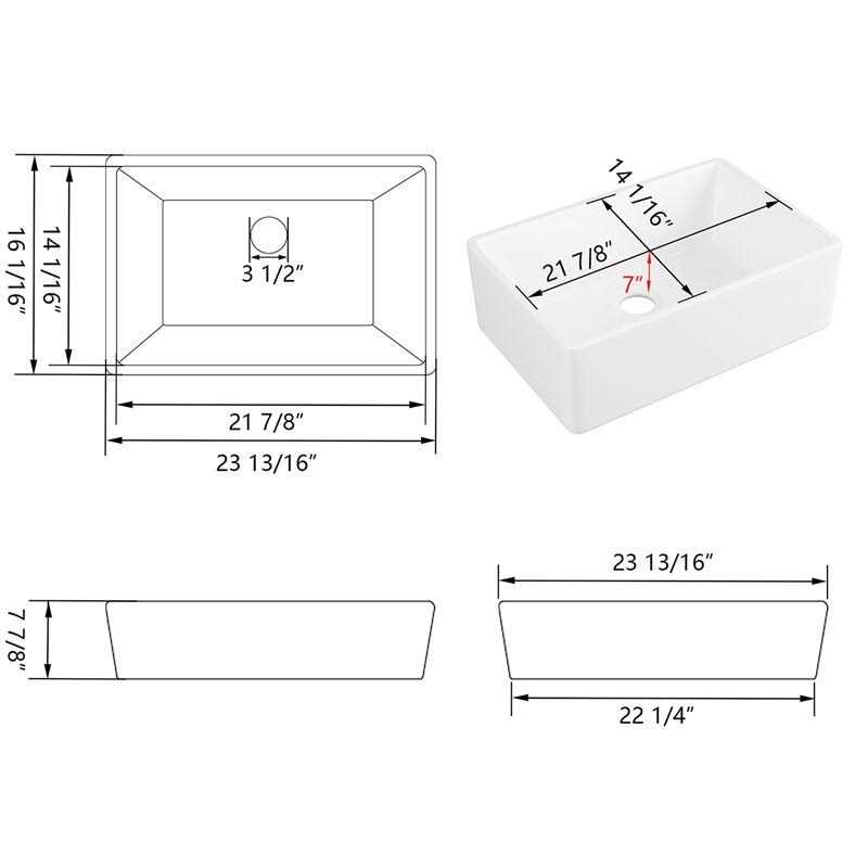 DeerValley Eclipse White Ceramic 33 in. L 50/50 Rectangular Double Basin Farmhouse Apron Kitchen Sink with Grid and Strainer - Zenithce