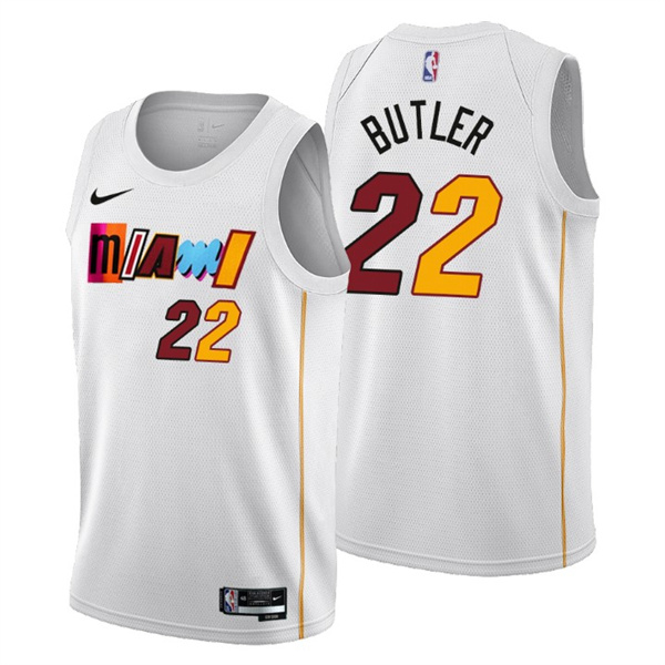 Miami Heat #22 Jimmy Butler 2022-23 White City Edition Stitched Jersey - Zenithce