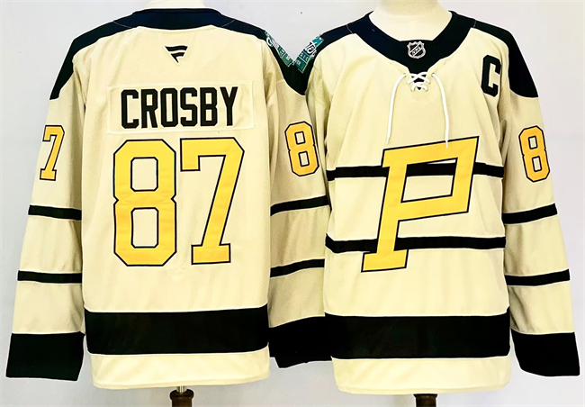 Pittsburgh Penguins #87 Sidney Crosby Cream 2024-25 With C Patch Winter Classic Stitched Jersey - Zenithce