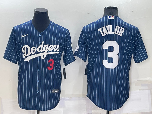 Los Angeles Dodgers #3 Chris Taylor Navy Cool Base Stitched Baseball Jersey - Zenithce