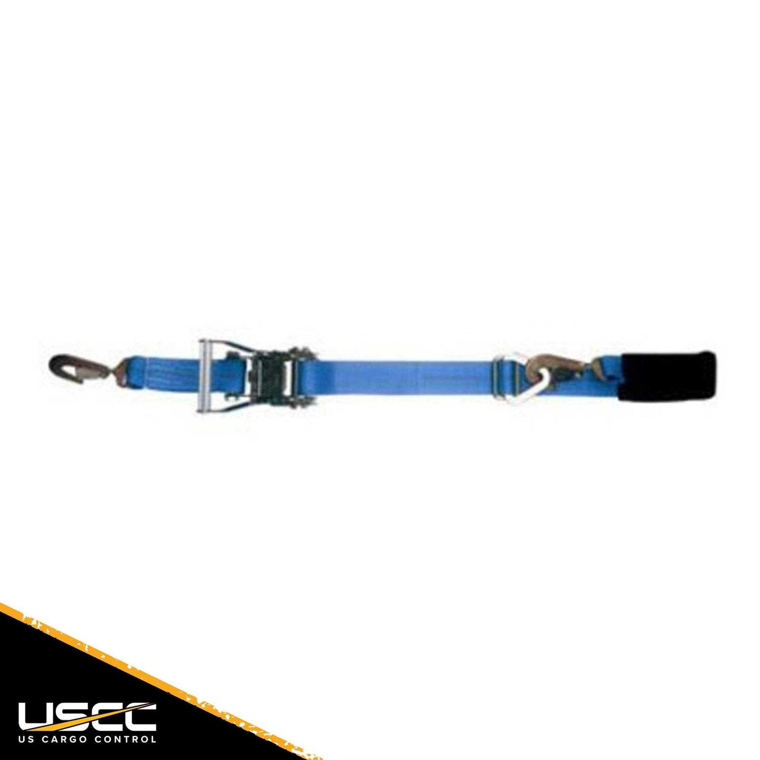 Us Cargo Control 2 x 8′ Blue Ratchet Strap 10,000 lbs w/ Axle Strap 5108AX10-BLU - Zenithce