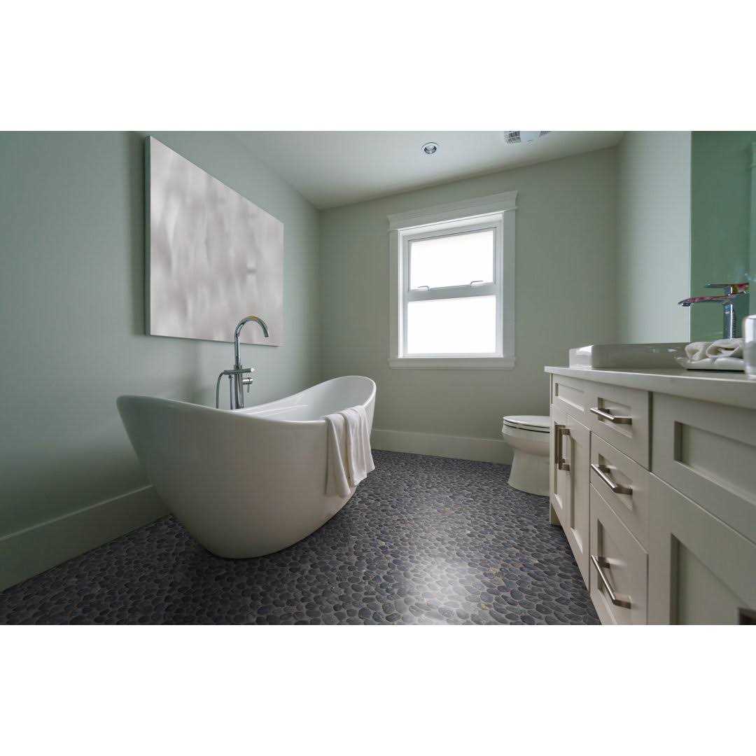 Tile Connection Classic Pebble Tile 11-1/4 in. x 11-1/4 in. x Mesh-Mounted Mosaic Tile - Zenithce