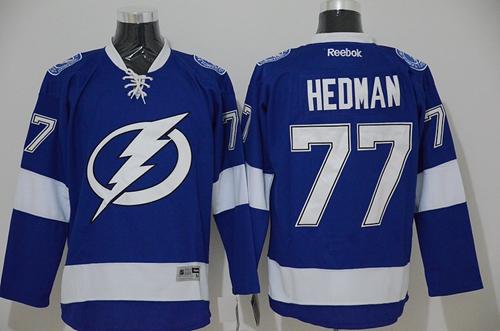 Lightning #77 Victor Hedman Blue Stitched Jersey - Zenithce