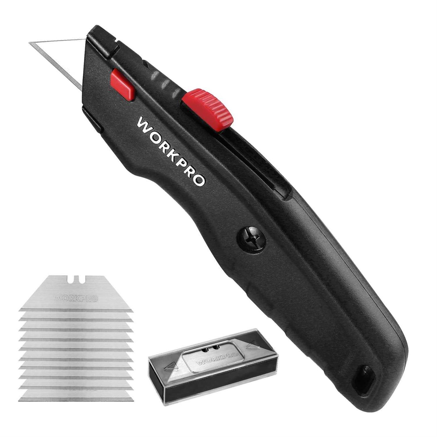 Workpro Premium Utility Knife 1pc Retractable All Metal Heavy Duty Box Cutter - Zenithce