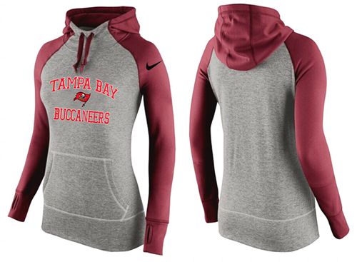 Women's Nike Tampa Bay Buccaneers Performance Hoodie Grey   Red_2 - Zenithce