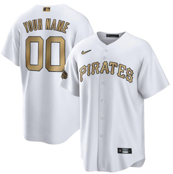 Pittsburgh Pirates Customized Custom White 2022 All-Star Cool Base Stitched Baseball Jersey - Zenithce