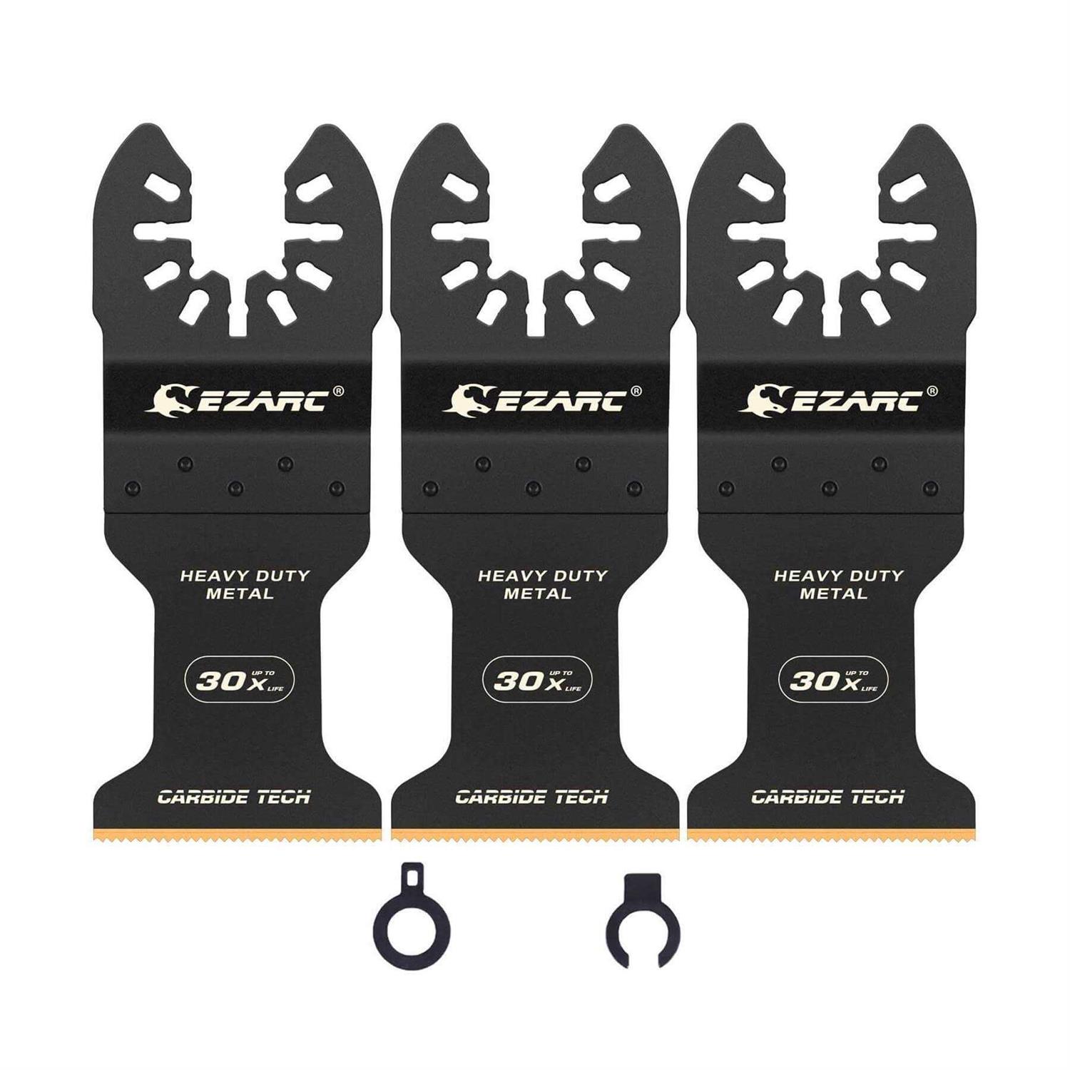 Ezarc Oscillating Multi Tool Hook Knife Blade 3pcs Multitool Saw Blades for Cutting Soft Materials Roofing Shingles Pvc Carpet and Cardboard - Zenithce