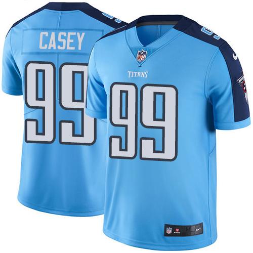 Titans #99 Jurrell Casey Light Blue Stitched Limited Rush Nike Jersey - Zenithce
