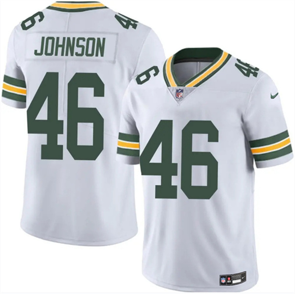 Green Bay Packers #46 Amar Johnson White 2025 Vapor Untouchable Limited Football Stitched Jersey - Zenithce