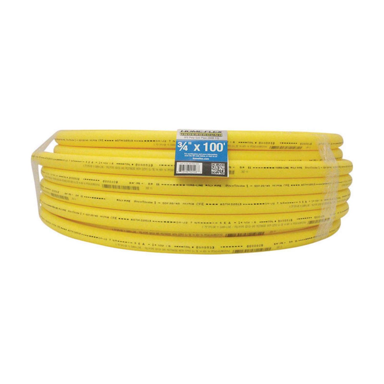 Home-flex Underground IPS Yellow Poly GAS Pipe 3/4 250 - Zenithce