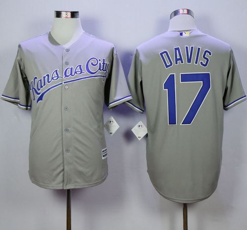 Royals #17 Wade Davis Grey New Cool Base Stitched Jersey - Zenithce