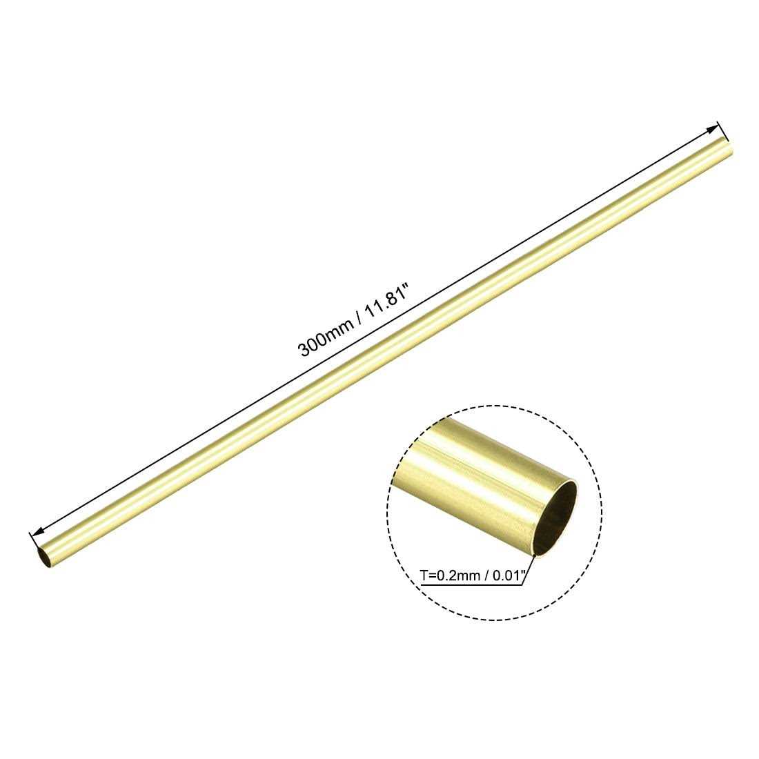 uxcell Brass Round Tube OD Wall Thickness 300mm Length - Zenithce