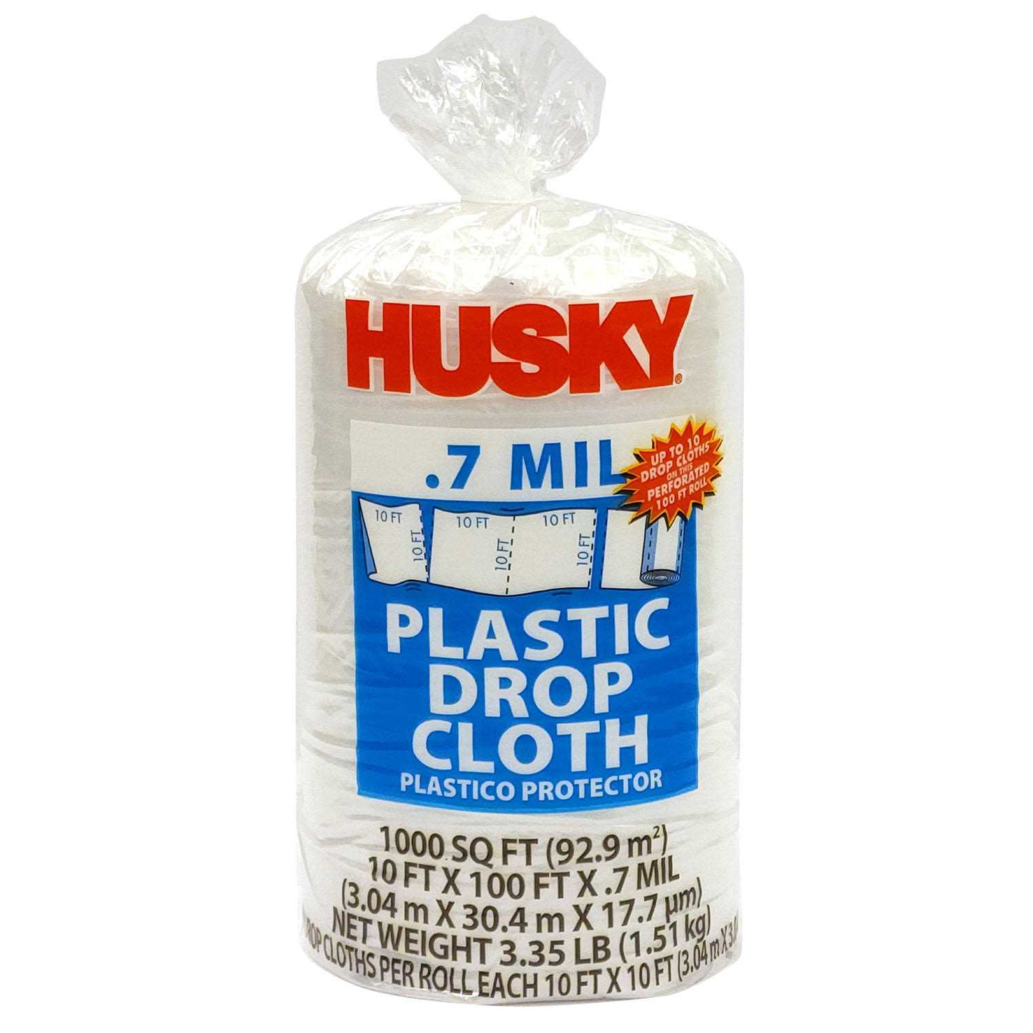 Husky 10 ft. X 100 ft. Clear 2 mil Plastic Sheeting - Zenithce