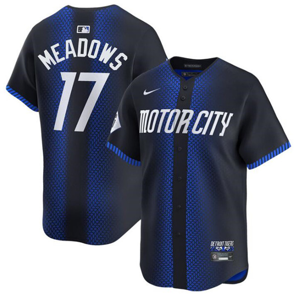 Detroit Tigers #17 Parker Meadows 2024 Navy City Connect Cool Base Limited Stitched Jersey - Zenithce