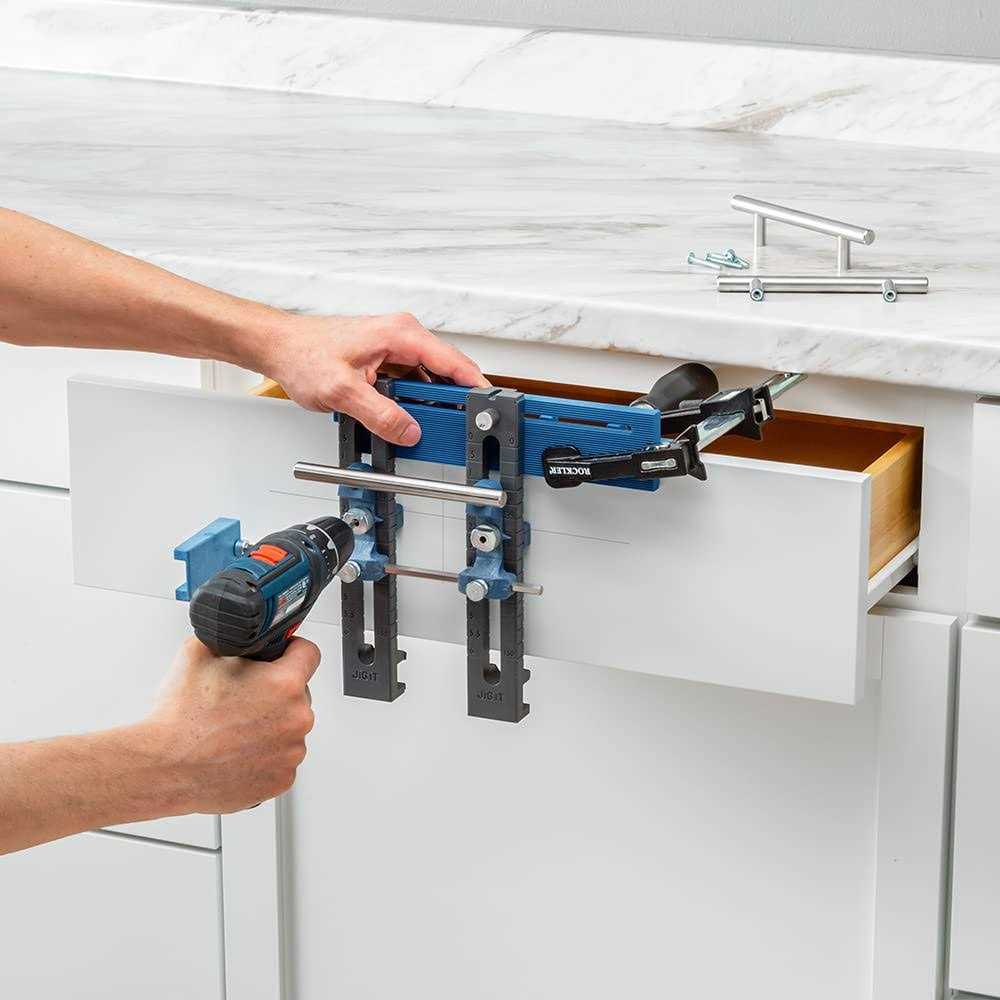Rockler Jig It Undermount Drilling Guide with Undermount Drawer Slide Jig - Zenithce