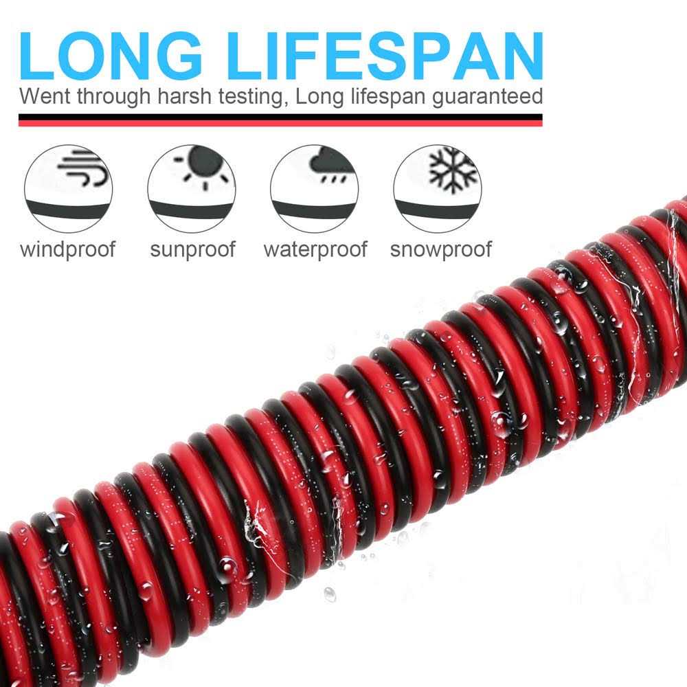 Tyumen 100ft Gauge 2pin 2 Color Red Black Cable Hookup Electrical Wire LED Strips Extension Wire 12v/24v DC Cable - Zenithce