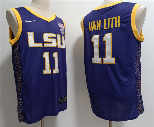 LSU Tigers #11 Hailey Van Lith Purple Stitched Jersey - Zenithce