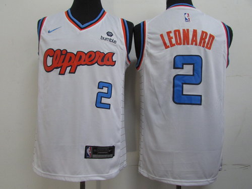 Clippers 2 Kawhi Leonard White City Edition Swingman Jerseys - Zenithce