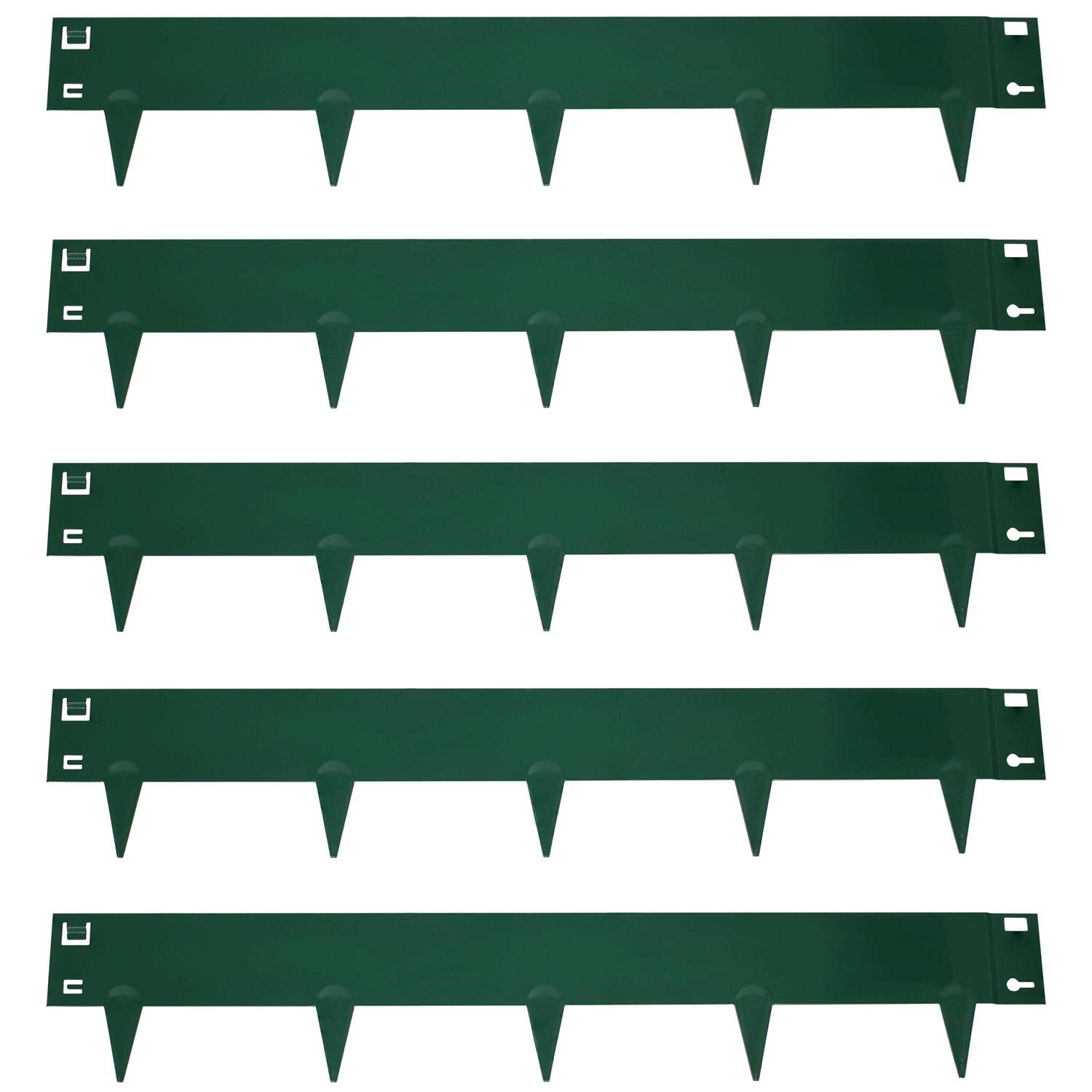 Sunnydaze Set of 5 Steel Metal Landscape Edging Border - Zenithce
