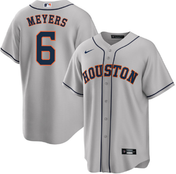 Houston Astros #6 Jake Meyers Gray Cool Base Stitched Jersey - Zenithce